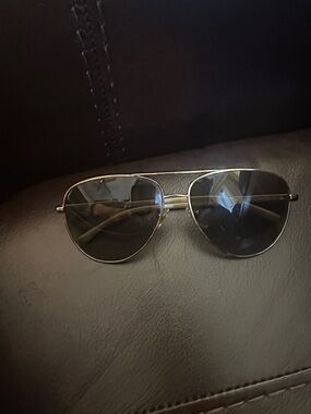 Stella McCartney Gold Aviator Sunglasses with Brown Gradient Lenses